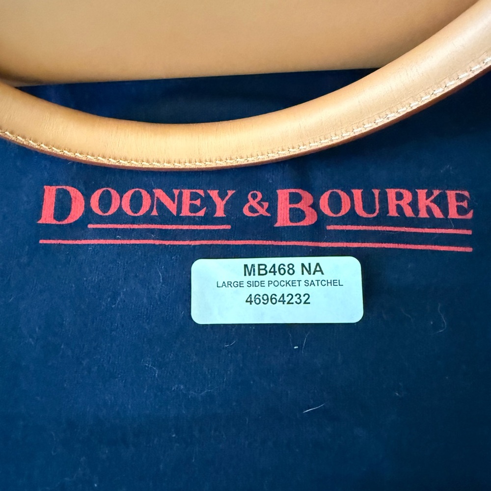 NWOT Dooney & Bourke Large Side Pocket Satchel Alto Style Leather Tan (RARE) - Picture 12 of 12